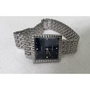Vintage Bijoux Terner Square Black Quartz Dial New Battery